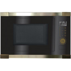 Micro-ondes encastrable Kaiser EM 2545 AD, gril et air chaud, 25 l, micro-ondes rétro, verre anthracite, 60 cm