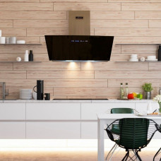 Kaiser headroom hood AT 9430 F ECO Line, luxury extractor hood 90cm/ full touch control/ black glass stainless steel/ suction power/ 1250m³/h