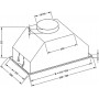GURARI GCH B 051 70 IS cappa cucina cappa soffitto 70 cm acciaio inossidabile 1000m³/h