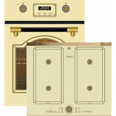 Set da forno Kaiser EH 4796 ElfAD + KCT 6745 FI ElfAD, forno retrò da incasso 45 cm, 50 L + piano cottura a induzione, 60 cm