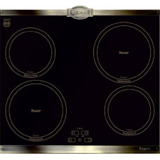 Table de cuisson à induction Kaiser KCT 6395 Iem, 60 cm, table de cuisson rétro, plaques en métal bronze, 4 zones QuickHeat