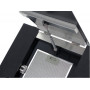 Kaiser headroom hood AT 8438 F ECO, Kaiser extractor hood, 80 cm, black glass stainless steel, 910 m³/h