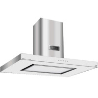  Kaiser AI 9434 W Eco hotte îlot hotte aspirante 90 cm  verre blanc acier inoxydable  1250m³/h
