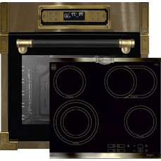 Kaiser oven set EH 6726 AD + KCT 6385 Em, retro built-in oven 11 operating functions + glass ceramic hob 60 cm