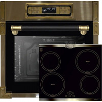 Ensemble four Kaiser EH 6726 AD + KCT 6395 Iem .., four encastrable rétro 11 fonctions de fonctionnement + plaque à induction 60 cm