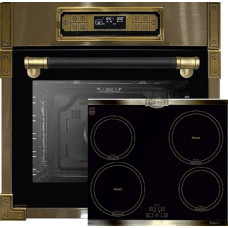 Kaiser oven set EH 6726 AD + KCT 6395 Iem .., retro built-in oven 11 operating functions + induction hob 60 cm
