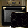 Kaiser oven set EH 6726 AD + KCT 6395 Iem.., retro built-in oven 11 operating functions + induction hob 60 cm
