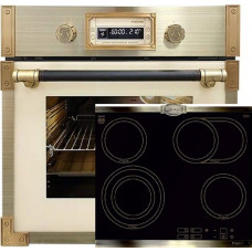 Kaiser oven set EH 6427 ElfAD + KCT 6385 Em., retro pyrolysis built-in oven 73L + glass ceramic hob 60 cm