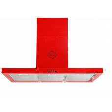 GURARI GCH 461 RD 9  Wall-mounted cooker bonnet 90 cm in red 1000m³/h