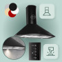 GURARI GCH C 046 BL 9Wall-mounted cooker bonnet 90 cm Black 1000m³/h