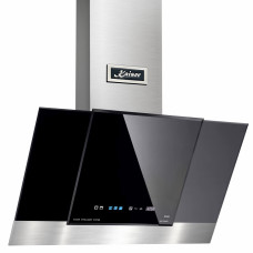 Kaiser wall hood AT 6438 F ECO, extractor hood, 60 cm, black glass stainless steel, 910 m³/h