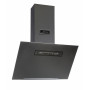 The Kaiser AT 6402 ECO is a modern head-free range hood in black and black-grey glass.