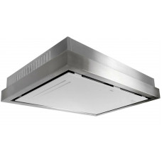 GURARI GCH C 343 IS 120 WH PRIME extractor hood ceiling hood 120 cm in stainless steel/white glass design 1000m³/ h 