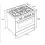 GURARI GCH G 910 X Cuisinière à gaz inox 90 cm