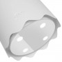 GURARI GCH P 892 WH Diamond Hotte Îlot 40 cm Blanc – Débit d'air jusqu'à 850 m³/h