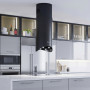 GURARI GCH P 893 BL Diamond – Island Cooker Hood 40 cm Black, Air Extraction Rate 850 m³/h