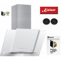 Kaiser AT 8438 FW ECO head free hood extractor hood 80 cm in white, white glass, stainless steel, 910 m³/h