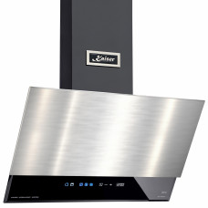 Kaiser AT 7410 FR ECO headroom hood, extractor hood 70 cm, stainless steel, black glass, 3 levels, 1250m³/h