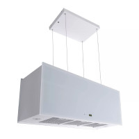 GURARI  GCH I 333 90 WH Prime N Inselhaube Dunstabzugshaube 90 cm Weißglas 1000m³/h  