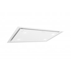 KAUFMANN ceiling hood Tegmento 90 WH, cooker hood 90 cm, 850m³/ h, white glass, exhaust air